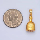 24K Gold Filled Tequila Bottle Drink Pendant in Gold & Silver | I858