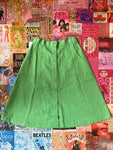 Green Button Midi Skirt