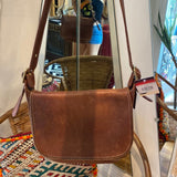 Coach Brown Leather Saddle Bag