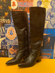 Black knee high pointed S. 9 boot