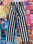 Lace Up Striped Pants