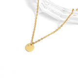 18K Gold PVD Blank Engravable Circle Birthstone Charm
