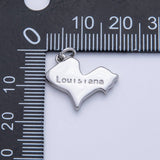 18K Gold Filled United States of America State Map Charm in Gold & Silver | AK064 - AK113