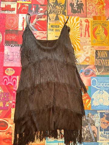 Black Fringe Dress