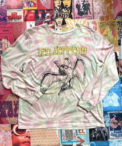 Led Zeppelin Long Sleeve Tie Dye Tee