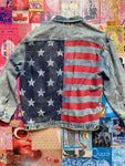 USA Flag Denim Jacket