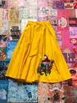 Yellow Parrot Circle Skirt
