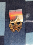 Gold Cut Out Dangle Earrings