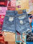 Levi's Bleached and Distressed Denim Shorts