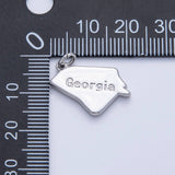 18K Gold Filled United States of America State Map Charm in Gold & Silver | AK064 - AK113