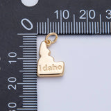 18K Gold Filled United States of America State Map Charm in Gold & Silver | AK064 - AK113
