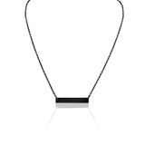 Polished Blank Stainless Steel Bar Necklace