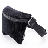 Slim Fanny Pack Festival Crossbody Belt Bag Corduroy Black