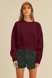 Blank Short Cropped Long Sleeve Sweatshirt