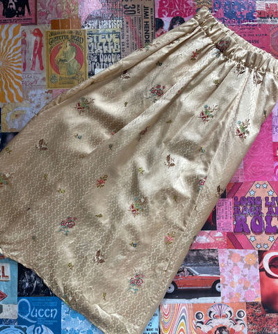 Vintage Fabric Re-Worked Floral Maxi Skirt