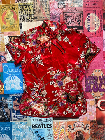 Red Cheongsam Top