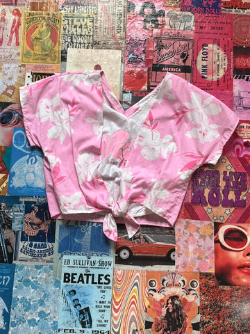 Live Hawaii Pink Floral Layered Top