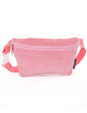 Slim Fanny Pack Festival Crossbody Belt Bag Corduroy Pink