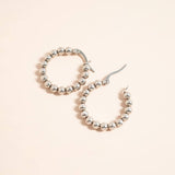 18K Gold PVD Stainless Steel Circle Ball Hoop Earrings