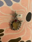 Sacred Heart Stone Cross Pendant