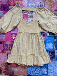 Pale Yellow Shirred Dress