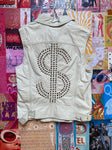 White Studded Moto Vest