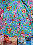 Zip Up Floral Kaftan Dress