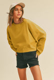 Blank Short Cropped Long Sleeve Sweatshirt