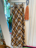 Plaid Midi Circle Skirt