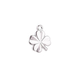 18K Gold Filled 4 Leaves Clover Dainty Shamrock Nature Inspired, Necklace Pendant Lucky Charm Bead Bails Findings for Jewelry Making C-097