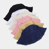 Vintage Frayed Wide Brim Beach Bucket Hat 8BK6HAT68