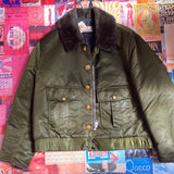 Green Fuzzy Collar Jacket