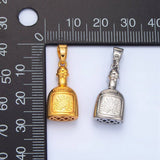 24K Gold Filled Tequila Bottle Drink Pendant in Gold & Silver | I858