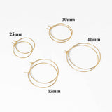 18K Gold PVD Stainless Steel Wire Hoop Earrings