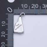 18K Gold Filled United States of America State Map Charm in Gold & Silver | AK064 - AK113