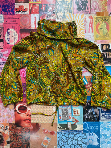 Turtleneck Paisley Top