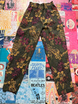 Dark Floral Flowy Pants
