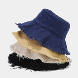 Vintage Frayed Wide Brim Beach Bucket Hat 8BK6HAT68