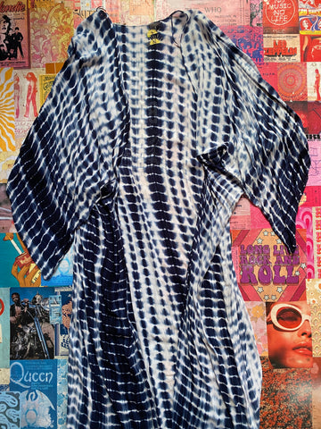Mamie Ruth Blue Tie Dye Robe