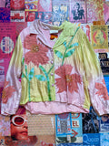 Pastel Silk Flower Embroidered Top