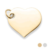 Stainless Steel Polished Heart Pendant