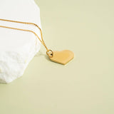 Stainless Steel Polished Heart Pendant
