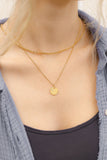 18K Gold PVD Blank Engravable Circle Birthstone Charm