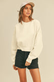 Blank Short Cropped Long Sleeve Sweatshirt