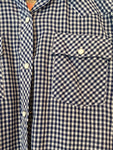 Blue Gingham Pearl Snap