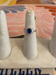 Silver Blue Eyeball Ring