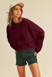 Blank Short Cropped Long Sleeve Sweatshirt