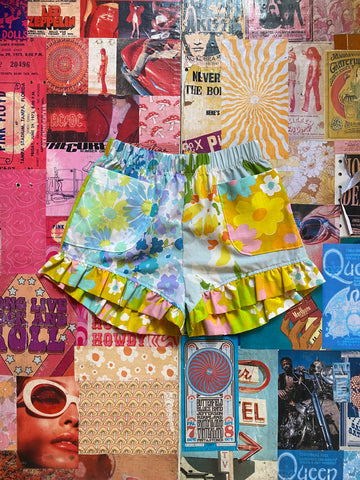 Mamie Collab Floral Ruffle Shorts