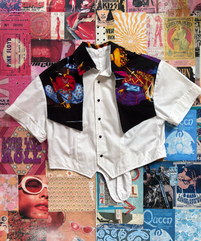 Cropped Western Button-Up With Graphic