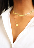 18K Gold PVD Blank Engravable Circle Birthstone Charm
